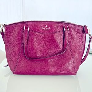 Kate Spade ♠️ Magenta Leather Cross-Body Purse